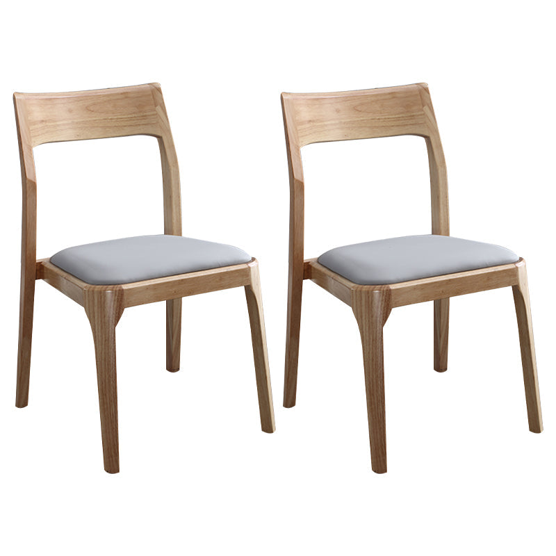 Modern Wooden Dining Chairs Open Back Dining Side Armless Chair for Kitchen Light Gray 2 Piece Set Clearhalo ' kitchen&dining_furn' 'Dining Chairs' 'Dining Tables & Seating' 'dining_chair' 'furn' 'furn_dining_chair' 'Furniture' 'furniture_dining_chair' 'Kitchen & Dining Furniture' 'kitchen' 3910257