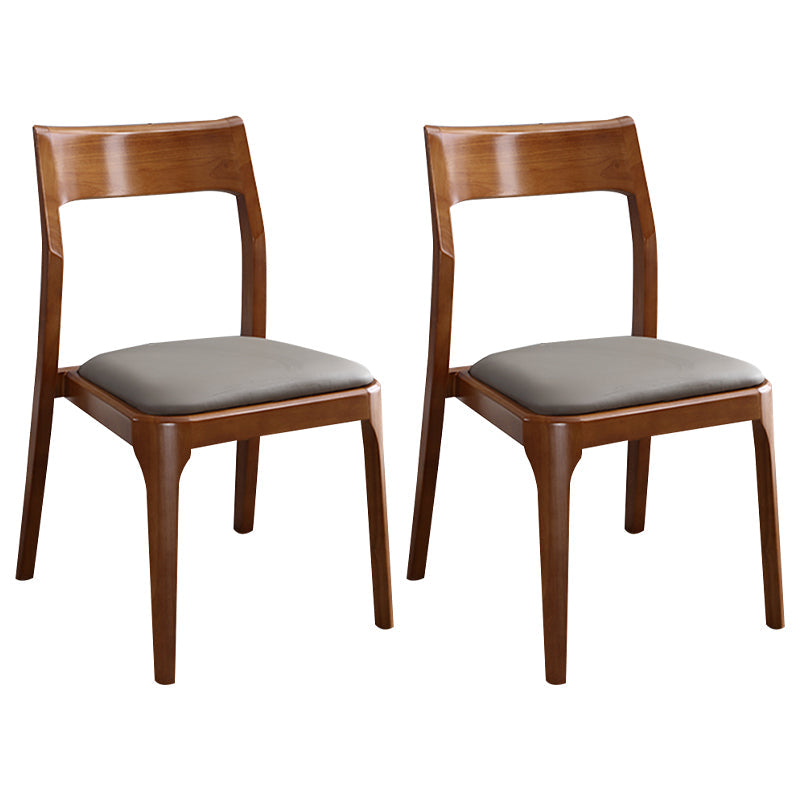 Modern Wooden Dining Chairs Open Back Dining Side Armless Chair for Kitchen Khaki 2 Piece Set Clearhalo ' kitchen&dining_furn' 'Dining Chairs' 'Dining Tables & Seating' 'dining_chair' 'furn' 'furn_dining_chair' 'Furniture' 'furniture_dining_chair' 'Kitchen & Dining Furniture' 'kitchen' 3910263