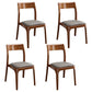 Modern Wooden Dining Chairs Open Back Dining Side Armless Chair for Kitchen Khaki 4 Piece Set Clearhalo ' kitchen&dining_furn' 'Dining Chairs' 'Dining Tables & Seating' 'dining_chair' 'furn' 'furn_dining_chair' 'Furniture' 'furniture_dining_chair' 'Kitchen & Dining Furniture' 'kitchen' 3910265