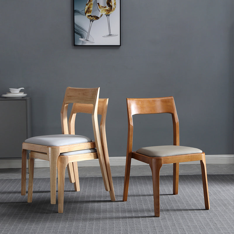 Modern Wooden Dining Chairs Open Back Dining Side Armless Chair for Kitchen Clearhalo ' kitchen&dining_furn' 'Dining Chairs' 'Dining Tables & Seating' 'dining_chair' 'furn' 'furn_dining_chair' 'Furniture' 'furniture_dining_chair' 'Kitchen & Dining Furniture' 'kitchen' 3910270