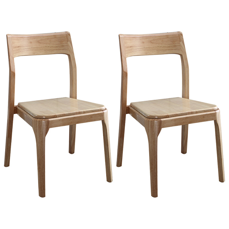 Modern Wooden Dining Chairs Open Back Dining Side Armless Chair for Kitchen Natural 2 Piece Set Clearhalo ' kitchen&dining_furn' 'Dining Chairs' 'Dining Tables & Seating' 'dining_chair' 'furn' 'furn_dining_chair' 'Furniture' 'furniture_dining_chair' 'Kitchen & Dining Furniture' 'kitchen' 3910273