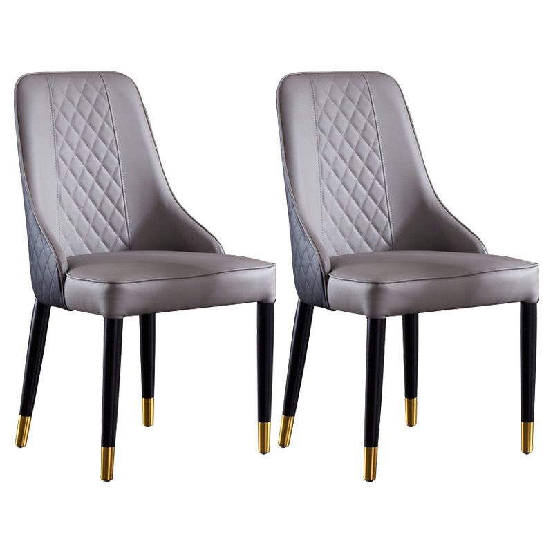 Contemporary Style Wooden Dining Chairs Dining Parsons Armless Side Chair (Set of 2) Grey Clearhalo ' kitchen&dining_furn' 'Dining Chairs' 'Dining Tables & Seating' 'dining_chair' 'furn' 'furn_dining_chair' 'Furniture' 'furniture_dining_chair' 'Kitchen & Dining Furniture' 'kitchen' 3910294