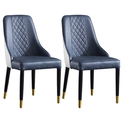 Contemporary Style Wooden Dining Chairs Dining Parsons Armless Side Chair (Set of 2) Blue Clearhalo ' kitchen&dining_furn' 'Dining Chairs' 'Dining Tables & Seating' 'dining_chair' 'furn' 'furn_dining_chair' 'Furniture' 'furniture_dining_chair' 'Kitchen & Dining Furniture' 'kitchen' 3910297