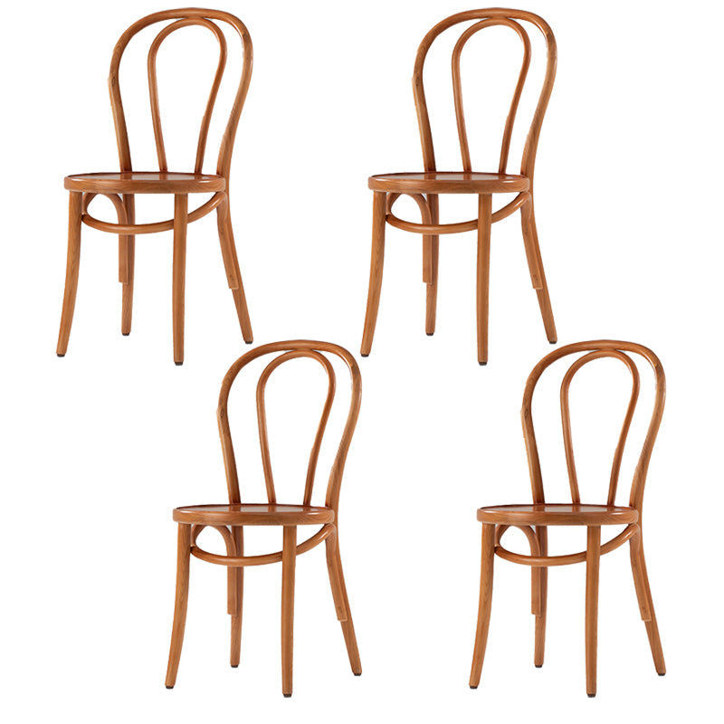 Bentwood Armless Dining Chairs Wood Dining Side Chairs with Beech Legs Wood Wood 4 Piece Set Clearhalo ' kitchen&dining_furn' 'Dining Chairs' 'Dining Tables & Seating' 'dining_chair' 'furn' 'furn_dining_chair' 'Furniture' 'furniture_dining_chair' 'Kitchen & Dining Furniture' 'kitchen' 3910320