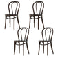 Bentwood Armless Dining Chairs Wood Dining Side Chairs with Beech Legs Walnut Wood 4 Piece Set Clearhalo ' kitchen&dining_furn' 'Dining Chairs' 'Dining Tables & Seating' 'dining_chair' 'furn' 'furn_dining_chair' 'Furniture' 'furniture_dining_chair' 'Kitchen & Dining Furniture' 'kitchen' 3910327