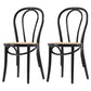 Bentwood Armless Dining Chairs Wood Dining Side Chairs with Beech Legs Black Wicker & Rattan 2 Piece Set Clearhalo ' kitchen&dining_furn' 'Dining Chairs' 'Dining Tables & Seating' 'dining_chair' 'furn' 'furn_dining_chair' 'Furniture' 'furniture_dining_chair' 'Kitchen & Dining Furniture' 'kitchen' 3910330
