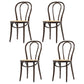 Bentwood Armless Dining Chairs Wood Dining Side Chairs with Beech Legs Walnut Wicker & Rattan 4 Piece Set Clearhalo ' kitchen&dining_furn' 'Dining Chairs' 'Dining Tables & Seating' 'dining_chair' 'furn' 'furn_dining_chair' 'Furniture' 'furniture_dining_chair' 'Kitchen & Dining Furniture' 'kitchen' 3910337