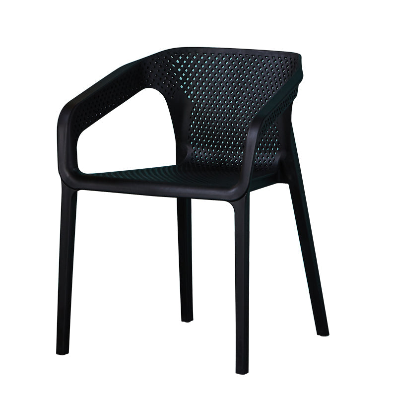 Modern Style Plastic Dining Chair Stackable Dining Side Chairs for Kitchen Black 1 Piece Clearhalo ' kitchen&dining_furn' 'Dining Chairs' 'Dining Tables & Seating' 'dining_chair' 'furn' 'furn_dining_chair' 'Furniture' 'furniture_dining_chair' 'Kitchen & Dining Furniture' 'kitchen' 3910340