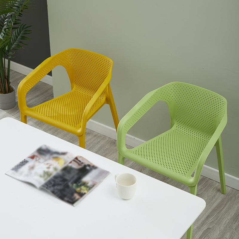 Modern Style Plastic Dining Chair Stackable Dining Side Chairs for Kitchen Clearhalo ' kitchen&dining_furn' 'Dining Chairs' 'Dining Tables & Seating' 'dining_chair' 'furn' 'furn_dining_chair' 'Furniture' 'furniture_dining_chair' 'Kitchen & Dining Furniture' 'kitchen' 3910341