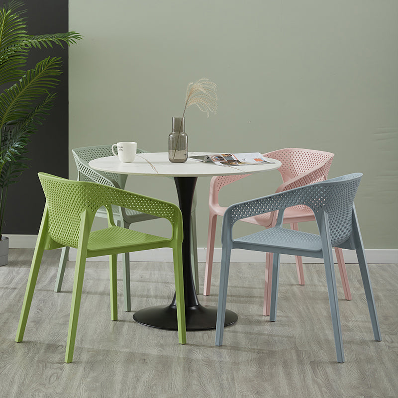 Modern Style Plastic Dining Chair Stackable Dining Side Chairs for Kitchen Clearhalo ' kitchen&dining_furn' 'Dining Chairs' 'Dining Tables & Seating' 'dining_chair' 'furn' 'furn_dining_chair' 'Furniture' 'furniture_dining_chair' 'Kitchen & Dining Furniture' 'kitchen' 3910344