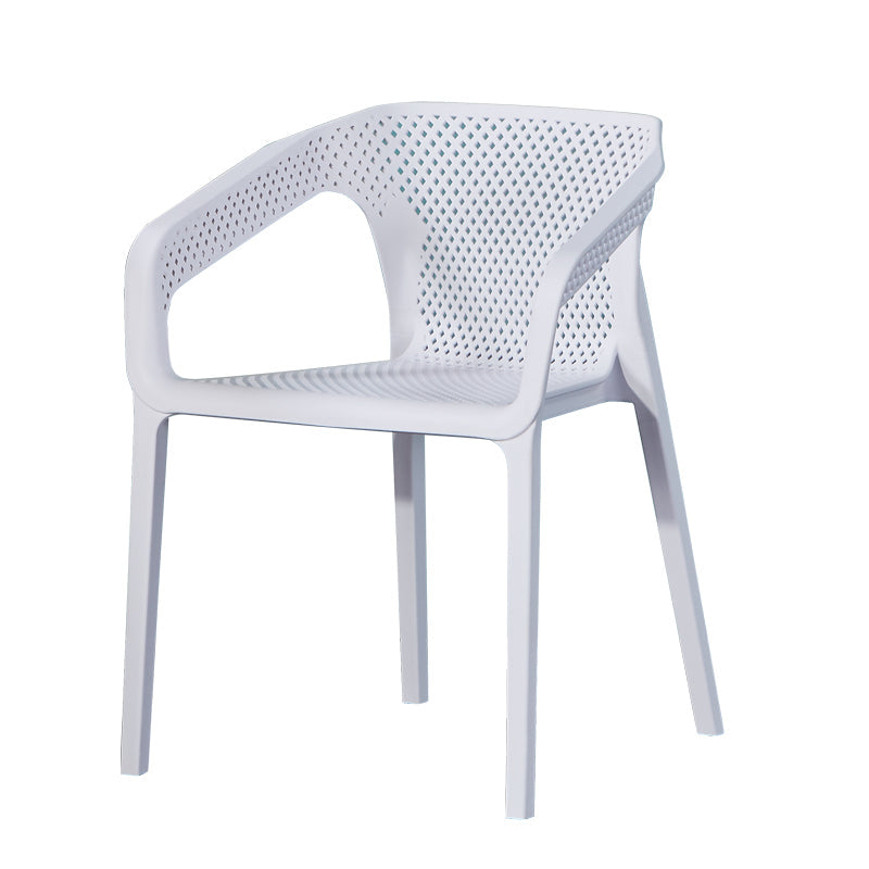 Modern Style Plastic Dining Chair Stackable Dining Side Chairs for Kitchen White 1 Piece Clearhalo ' kitchen&dining_furn' 'Dining Chairs' 'Dining Tables & Seating' 'dining_chair' 'furn' 'furn_dining_chair' 'Furniture' 'furniture_dining_chair' 'Kitchen & Dining Furniture' 'kitchen' 3910345