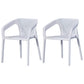 Modern Style Plastic Dining Chair Stackable Dining Side Chairs for Kitchen White 2 Piece Set Clearhalo ' kitchen&dining_furn' 'Dining Chairs' 'Dining Tables & Seating' 'dining_chair' 'furn' 'furn_dining_chair' 'Furniture' 'furniture_dining_chair' 'Kitchen & Dining Furniture' 'kitchen' 3910347
