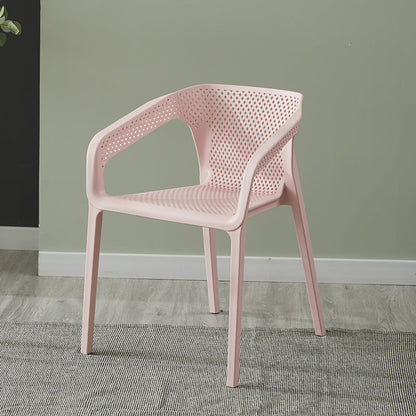 Modern Style Plastic Dining Chair Stackable Dining Side Chairs for Kitchen Pink 1 Piece Clearhalo ' kitchen&dining_furn' 'Dining Chairs' 'Dining Tables & Seating' 'dining_chair' 'furn' 'furn_dining_chair' 'Furniture' 'furniture_dining_chair' 'Kitchen & Dining Furniture' 'kitchen' 3910358