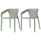 Modern Style Plastic Dining Chair Stackable Dining Side Chairs for Kitchen Green 2 Piece Set Clearhalo ' kitchen&dining_furn' 'Dining Chairs' 'Dining Tables & Seating' 'dining_chair' 'furn' 'furn_dining_chair' 'Furniture' 'furniture_dining_chair' 'Kitchen & Dining Furniture' 'kitchen' 3910366