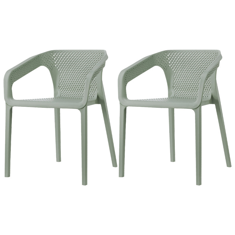 Modern Style Plastic Dining Chair Stackable Dining Side Chairs for Kitchen Green 2 Piece Set Clearhalo ' kitchen&dining_furn' 'Dining Chairs' 'Dining Tables & Seating' 'dining_chair' 'furn' 'furn_dining_chair' 'Furniture' 'furniture_dining_chair' 'Kitchen & Dining Furniture' 'kitchen' 3910366