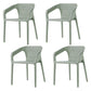 Modern Style Plastic Dining Chair Stackable Dining Side Chairs for Kitchen Green 4 Piece Set Clearhalo ' kitchen&dining_furn' 'Dining Chairs' 'Dining Tables & Seating' 'dining_chair' 'furn' 'furn_dining_chair' 'Furniture' 'furniture_dining_chair' 'Kitchen & Dining Furniture' 'kitchen' 3910367