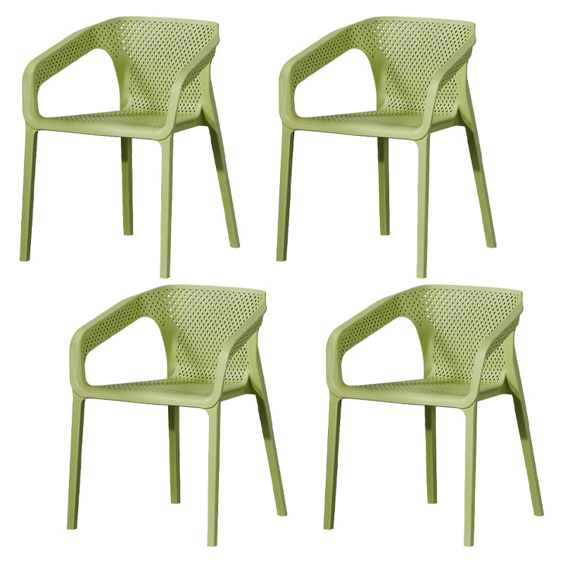 Modern Style Plastic Dining Chair Stackable Dining Side Chairs for Kitchen Light Green 4 Piece Set Clearhalo ' kitchen&dining_furn' 'Dining Chairs' 'Dining Tables & Seating' 'dining_chair' 'furn' 'furn_dining_chair' 'Furniture' 'furniture_dining_chair' 'Kitchen & Dining Furniture' 'kitchen' 3910370