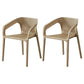 Modern Style Plastic Dining Chair Stackable Dining Side Chairs for Kitchen Khaki 2 Piece Set Clearhalo ' kitchen&dining_furn' 'Dining Chairs' 'Dining Tables & Seating' 'dining_chair' 'furn' 'furn_dining_chair' 'Furniture' 'furniture_dining_chair' 'Kitchen & Dining Furniture' 'kitchen' 3910372