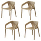 Modern Style Plastic Dining Chair Stackable Dining Side Chairs for Kitchen Khaki 4 Piece Set Clearhalo ' kitchen&dining_furn' 'Dining Chairs' 'Dining Tables & Seating' 'dining_chair' 'furn' 'furn_dining_chair' 'Furniture' 'furniture_dining_chair' 'Kitchen & Dining Furniture' 'kitchen' 3910373