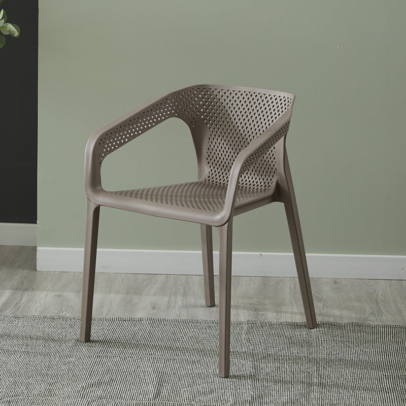 Modern Style Plastic Dining Chair Stackable Dining Side Chairs for Kitchen Coffee 1 Piece Clearhalo ' kitchen&dining_furn' 'Dining Chairs' 'Dining Tables & Seating' 'dining_chair' 'furn' 'furn_dining_chair' 'Furniture' 'furniture_dining_chair' 'Kitchen & Dining Furniture' 'kitchen' 3910374