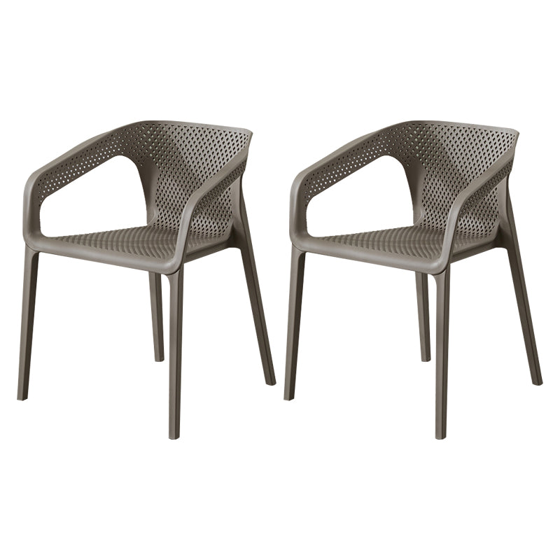 Modern Style Plastic Dining Chair Stackable Dining Side Chairs for Kitchen Coffee 2 Piece Set Clearhalo ' kitchen&dining_furn' 'Dining Chairs' 'Dining Tables & Seating' 'dining_chair' 'furn' 'furn_dining_chair' 'Furniture' 'furniture_dining_chair' 'Kitchen & Dining Furniture' 'kitchen' 3910375