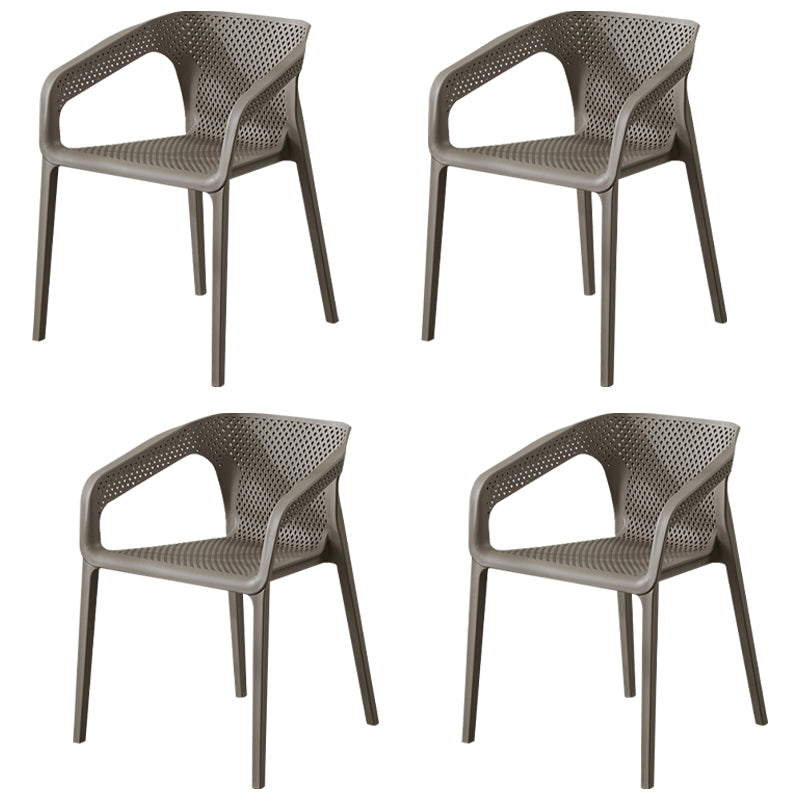 Modern Style Plastic Dining Chair Stackable Dining Side Chairs for Kitchen Coffee 4 Piece Set Clearhalo ' kitchen&dining_furn' 'Dining Chairs' 'Dining Tables & Seating' 'dining_chair' 'furn' 'furn_dining_chair' 'Furniture' 'furniture_dining_chair' 'Kitchen & Dining Furniture' 'kitchen' 3910376