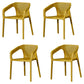 Modern Style Plastic Dining Chair Stackable Dining Side Chairs for Kitchen Ginger 4 Piece Set Clearhalo ' kitchen&dining_furn' 'Dining Chairs' 'Dining Tables & Seating' 'dining_chair' 'furn' 'furn_dining_chair' 'Furniture' 'furniture_dining_chair' 'Kitchen & Dining Furniture' 'kitchen' 3910382