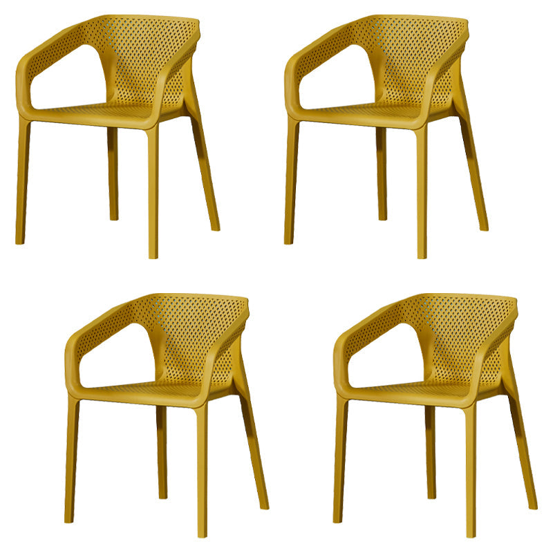 Modern Style Plastic Dining Chair Stackable Dining Side Chairs for Kitchen Ginger 4 Piece Set Clearhalo ' kitchen&dining_furn' 'Dining Chairs' 'Dining Tables & Seating' 'dining_chair' 'furn' 'furn_dining_chair' 'Furniture' 'furniture_dining_chair' 'Kitchen & Dining Furniture' 'kitchen' 3910382