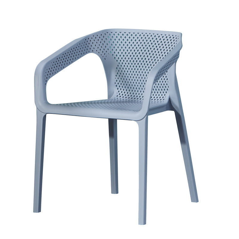Modern Style Plastic Dining Chair Stackable Dining Side Chairs for Kitchen Gray-Blue 1 Piece Clearhalo ' kitchen&dining_furn' 'Dining Chairs' 'Dining Tables & Seating' 'dining_chair' 'furn' 'furn_dining_chair' 'Furniture' 'furniture_dining_chair' 'Kitchen & Dining Furniture' 'kitchen' 3910383