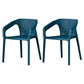 Modern Style Plastic Dining Chair Stackable Dining Side Chairs for Kitchen Dark Blue 2 Piece Set Clearhalo ' kitchen&dining_furn' 'Dining Chairs' 'Dining Tables & Seating' 'dining_chair' 'furn' 'furn_dining_chair' 'Furniture' 'furniture_dining_chair' 'Kitchen & Dining Furniture' 'kitchen' 3910386