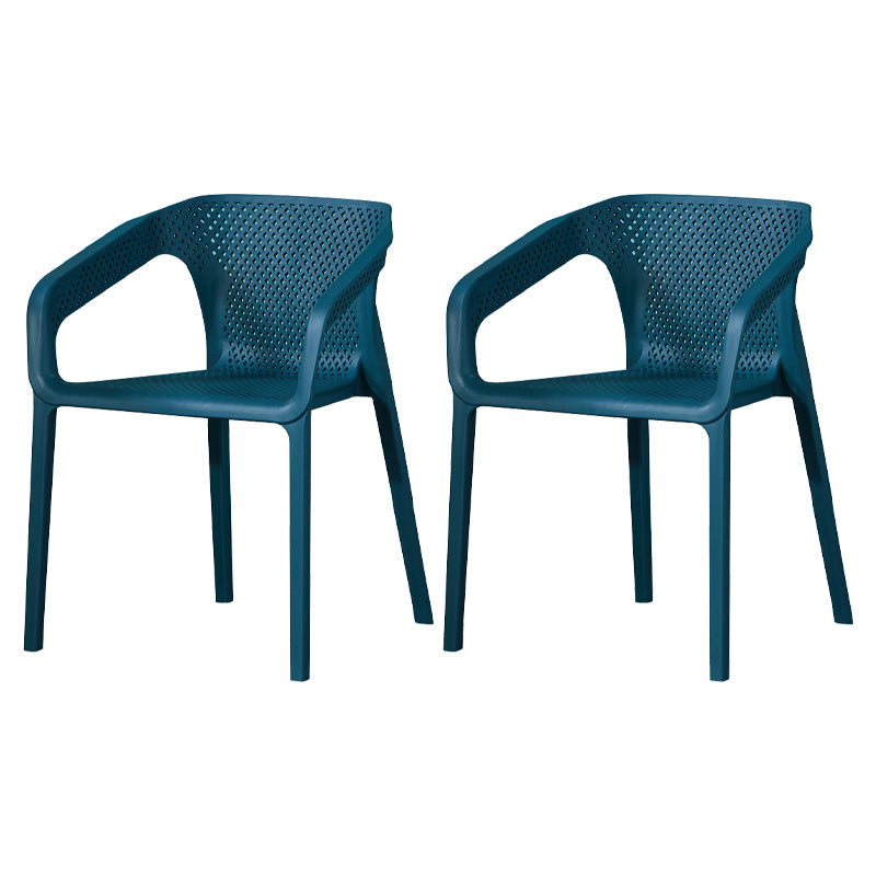 Modern Style Plastic Dining Chair Stackable Dining Side Chairs for Kitchen Dark Blue 2 Piece Set Clearhalo ' kitchen&dining_furn' 'Dining Chairs' 'Dining Tables & Seating' 'dining_chair' 'furn' 'furn_dining_chair' 'Furniture' 'furniture_dining_chair' 'Kitchen & Dining Furniture' 'kitchen' 3910386