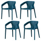 Modern Style Plastic Dining Chair Stackable Dining Side Chairs for Kitchen Dark Blue 4 Piece Set Clearhalo ' kitchen&dining_furn' 'Dining Chairs' 'Dining Tables & Seating' 'dining_chair' 'furn' 'furn_dining_chair' 'Furniture' 'furniture_dining_chair' 'Kitchen & Dining Furniture' 'kitchen' 3910387