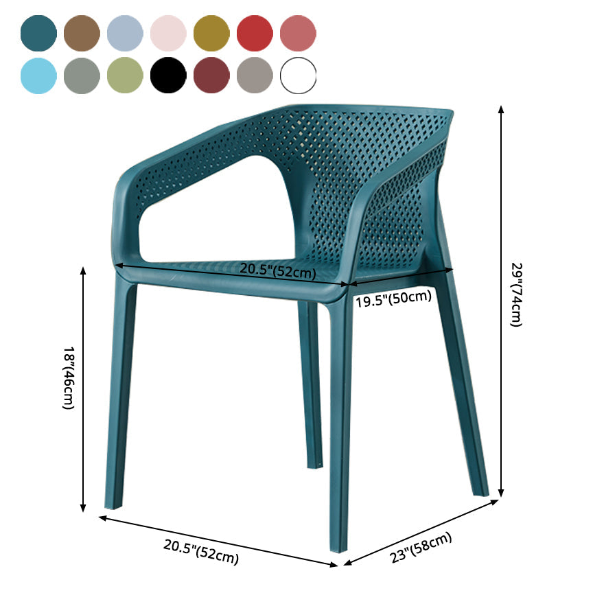 Modern Style Plastic Dining Chair Stackable Dining Side Chairs for Kitchen Clearhalo ' kitchen&dining_furn' 'Dining Chairs' 'Dining Tables & Seating' 'dining_chair' 'furn' 'furn_dining_chair' 'Furniture' 'furniture_dining_chair' 'Kitchen & Dining Furniture' 'kitchen' 3910391