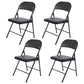 Modern Indoor-Outdoor Metal Home Side Chair Armless Folding Open Back Dining Side Chair Black 4 Piece Set Clearhalo ' kitchen&dining_furn' 'Dining Chairs' 'Dining Tables & Seating' 'dining_chair' 'furn' 'furn_dining_chair' 'Furniture' 'furniture_dining_chair' 'Kitchen & Dining Furniture' 'kitchen' 3910396