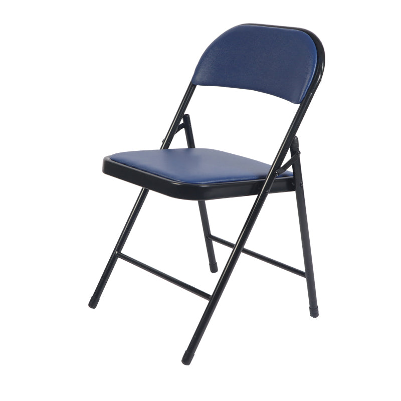 Modern Indoor-Outdoor Metal Home Side Chair Armless Folding Open Back Dining Side Chair Blue 1 Piece Clearhalo ' kitchen&dining_furn' 'Dining Chairs' 'Dining Tables & Seating' 'dining_chair' 'furn' 'furn_dining_chair' 'Furniture' 'furniture_dining_chair' 'Kitchen & Dining Furniture' 'kitchen' 3910405