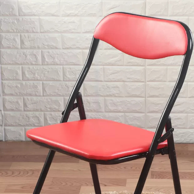 Modern Indoor-Outdoor Metal Home Side Chair Armless Folding Open Back Dining Side Chair Clearhalo ' kitchen&dining_furn' 'Dining Chairs' 'Dining Tables & Seating' 'dining_chair' 'furn' 'furn_dining_chair' 'Furniture' 'furniture_dining_chair' 'Kitchen & Dining Furniture' 'kitchen' 3910406