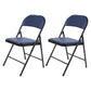 Modern Indoor-Outdoor Metal Home Side Chair Armless Folding Open Back Dining Side Chair Blue 2 Piece Set Clearhalo ' kitchen&dining_furn' 'Dining Chairs' 'Dining Tables & Seating' 'dining_chair' 'furn' 'furn_dining_chair' 'Furniture' 'furniture_dining_chair' 'Kitchen & Dining Furniture' 'kitchen' 3910407