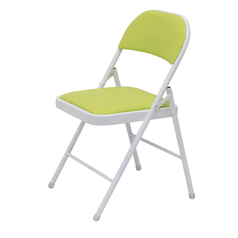 Modern Indoor-Outdoor Metal Home Side Chair Armless Folding Open Back Dining Side Chair Light Green 1 Piece Clearhalo ' kitchen&dining_furn' 'Dining Chairs' 'Dining Tables & Seating' 'dining_chair' 'furn' 'furn_dining_chair' 'Furniture' 'furniture_dining_chair' 'Kitchen & Dining Furniture' 'kitchen' 3910410