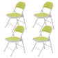Modern Indoor-Outdoor Metal Home Side Chair Armless Folding Open Back Dining Side Chair Light Green 4 Piece Set Clearhalo ' kitchen&dining_furn' 'Dining Chairs' 'Dining Tables & Seating' 'dining_chair' 'furn' 'furn_dining_chair' 'Furniture' 'furniture_dining_chair' 'Kitchen & Dining Furniture' 'kitchen' 3910414