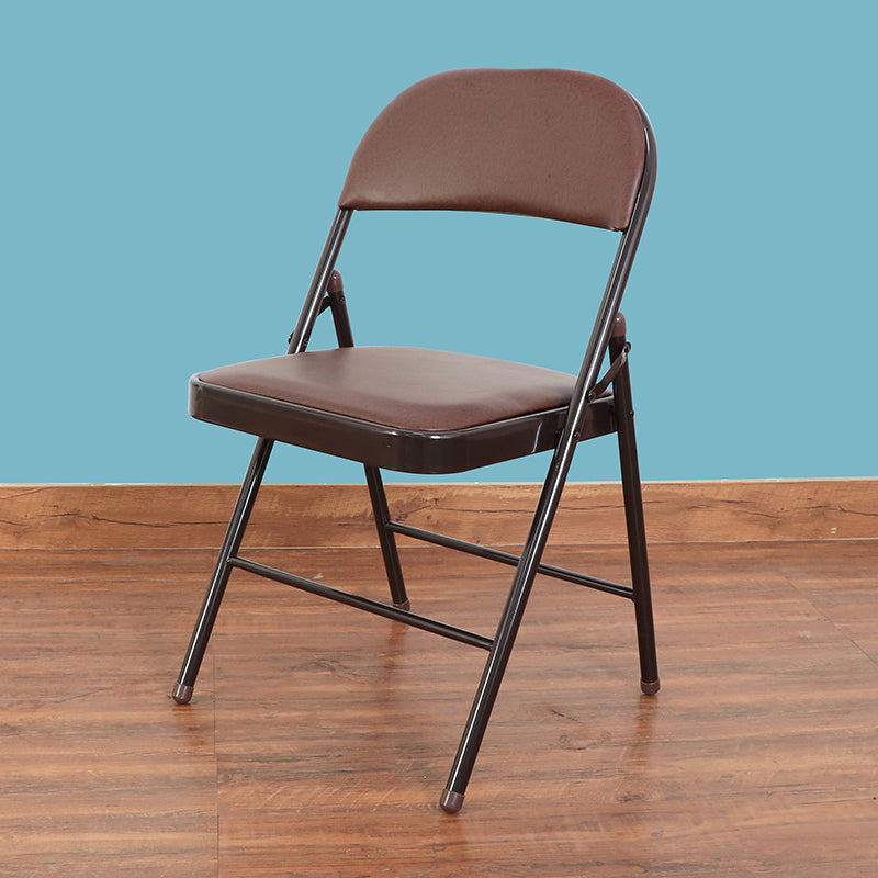 Modern Indoor-Outdoor Metal Home Side Chair Armless Folding Open Back Dining Side Chair Coffee 1 Piece Clearhalo ' kitchen&dining_furn' 'Dining Chairs' 'Dining Tables & Seating' 'dining_chair' 'furn' 'furn_dining_chair' 'Furniture' 'furniture_dining_chair' 'Kitchen & Dining Furniture' 'kitchen' 3910416