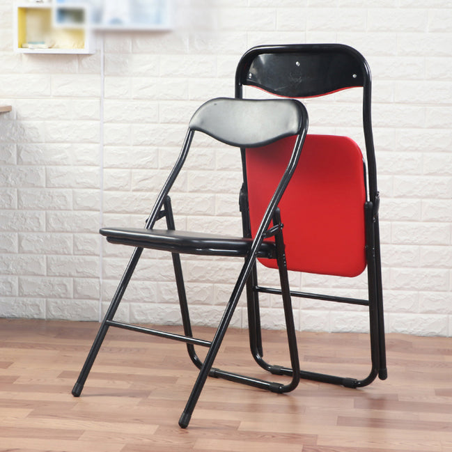 Modern Indoor-Outdoor Metal Home Side Chair Armless Folding Open Back Dining Side Chair Clearhalo ' kitchen&dining_furn' 'Dining Chairs' 'Dining Tables & Seating' 'dining_chair' 'furn' 'furn_dining_chair' 'Furniture' 'furniture_dining_chair' 'Kitchen & Dining Furniture' 'kitchen' 3910419