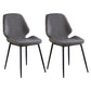Contemporary Style Metal Dining Chair Dining Wingback Armless Side Chairs for Kitchen Light Gray 2 Piece Set Black Clearhalo ' kitchen&dining_furn' 'Dining Chairs' 'Dining Tables & Seating' 'dining_chair' 'furn' 'furn_dining_chair' 'Furniture' 'furniture_dining_chair' 'Kitchen & Dining Furniture' 'kitchen' 3910430