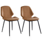 Contemporary Style Metal Dining Chair Dining Wingback Armless Side Chairs for Kitchen Khaki 2 Piece Set Black Clearhalo ' kitchen&dining_furn' 'Dining Chairs' 'Dining Tables & Seating' 'dining_chair' 'furn' 'furn_dining_chair' 'Furniture' 'furniture_dining_chair' 'Kitchen & Dining Furniture' 'kitchen' 3910437