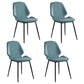 Contemporary Style Metal Dining Chair Dining Wingback Armless Side Chairs for Kitchen Dark Blue 4 Piece Set Black Clearhalo ' kitchen&dining_furn' 'Dining Chairs' 'Dining Tables & Seating' 'dining_chair' 'furn' 'furn_dining_chair' 'Furniture' 'furniture_dining_chair' 'Kitchen & Dining Furniture' 'kitchen' 3910443