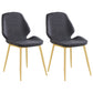 Contemporary Style Metal Dining Chair Dining Wingback Armless Side Chairs for Kitchen Dark Gray 2 Piece Set Brass Gold Clearhalo ' kitchen&dining_furn' 'Dining Chairs' 'Dining Tables & Seating' 'dining_chair' 'furn' 'furn_dining_chair' 'Furniture' 'furniture_dining_chair' 'Kitchen & Dining Furniture' 'kitchen' 3910448