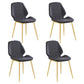 Contemporary Style Metal Dining Chair Dining Wingback Armless Side Chairs for Kitchen Dark Gray 4 Piece Set Brass Gold Clearhalo ' kitchen&dining_furn' 'Dining Chairs' 'Dining Tables & Seating' 'dining_chair' 'furn' 'furn_dining_chair' 'Furniture' 'furniture_dining_chair' 'Kitchen & Dining Furniture' 'kitchen' 3910449
