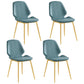 Contemporary Style Metal Dining Chair Dining Wingback Armless Side Chairs for Kitchen Dark Blue 4 Piece Set Brass Gold Clearhalo ' kitchen&dining_furn' 'Dining Chairs' 'Dining Tables & Seating' 'dining_chair' 'furn' 'furn_dining_chair' 'Furniture' 'furniture_dining_chair' 'Kitchen & Dining Furniture' 'kitchen' 3910458