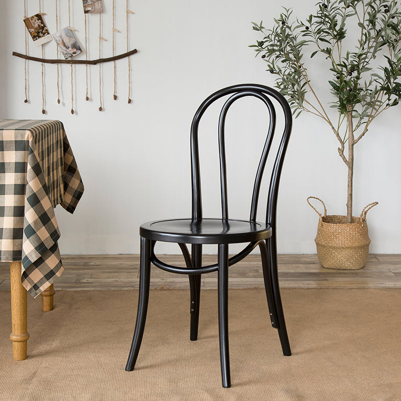 Modern Solid Beech Wood Chairs Kitchen Dining Windsor Back Side Chair Set Black 1 Piece Clearhalo ' kitchen&dining_furn' 'Dining Chairs' 'Dining Tables & Seating' 'dining_chair' 'furn' 'furn_dining_chair' 'Furniture' 'furniture_dining_chair' 'Kitchen & Dining Furniture' 'kitchen' 3910464