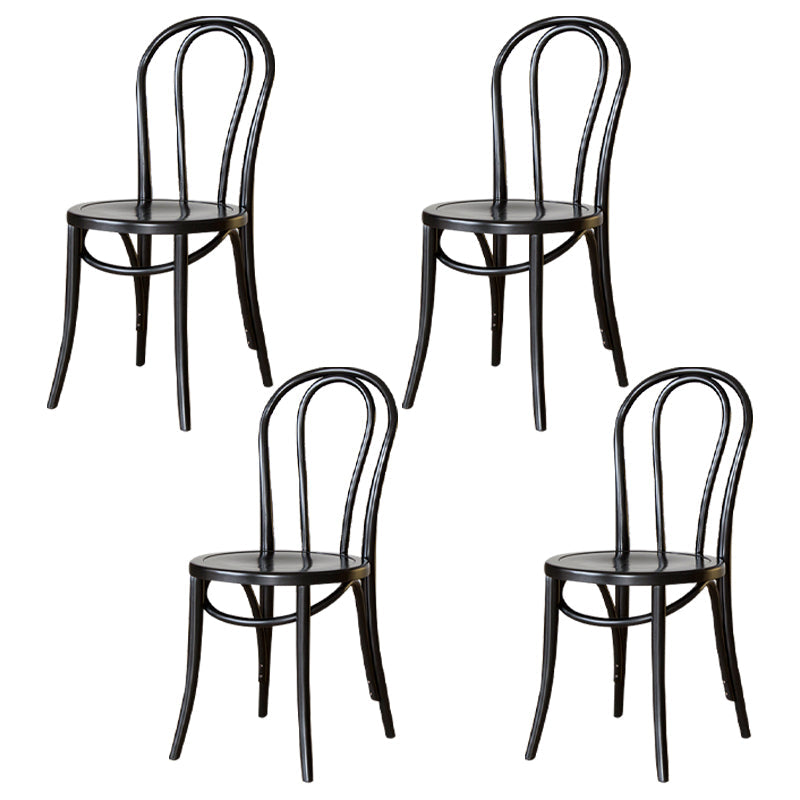 Modern Solid Beech Wood Chairs Kitchen Dining Windsor Back Side Chair Set Black 4 Piece Set Clearhalo ' kitchen&dining_furn' 'Dining Chairs' 'Dining Tables & Seating' 'dining_chair' 'furn' 'furn_dining_chair' 'Furniture' 'furniture_dining_chair' 'Kitchen & Dining Furniture' 'kitchen' 3910468