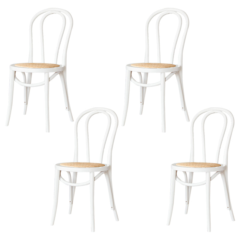 Modern Solid Beech Wood Chairs Kitchen Dining Windsor Back Side Chair Set White 4 Piece Set Clearhalo ' kitchen&dining_furn' 'Dining Chairs' 'Dining Tables & Seating' 'dining_chair' 'furn' 'furn_dining_chair' 'Furniture' 'furniture_dining_chair' 'Kitchen & Dining Furniture' 'kitchen' 3910484